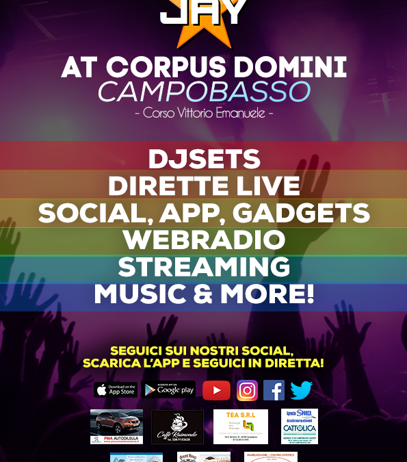 RADIOJAY CORPUS DOMINI Campobasso! 1-2-3 Giugno 2018
